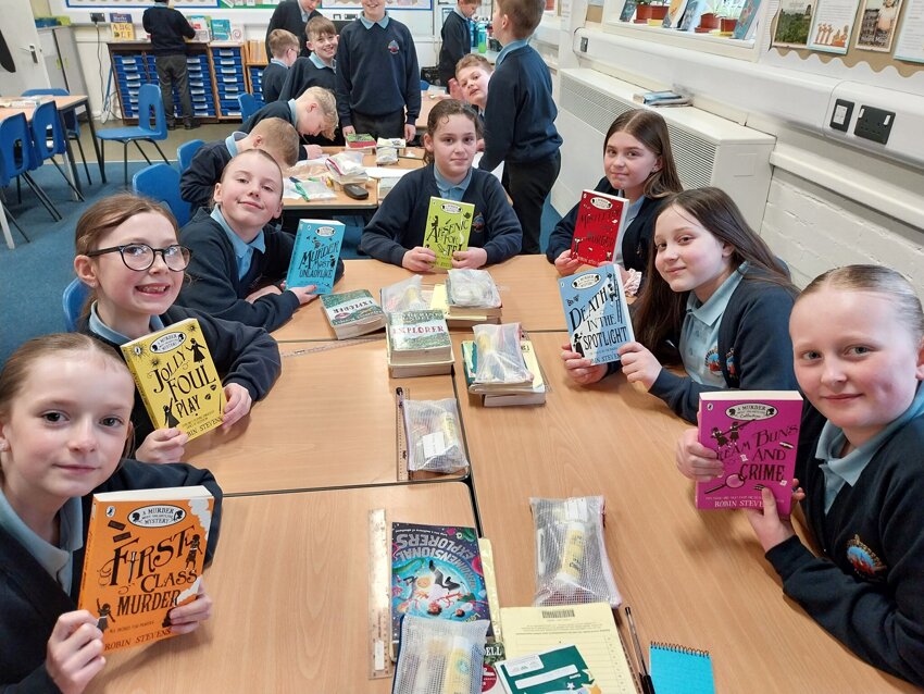Year 6 are enjoying their new mystery books. Happy reading everyone!