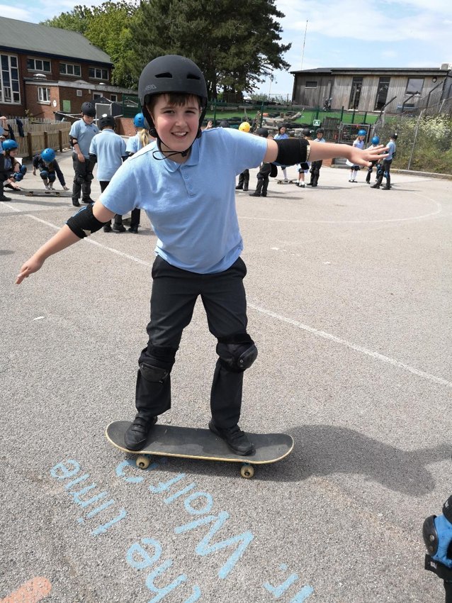 Image of Year 5 skateboarding