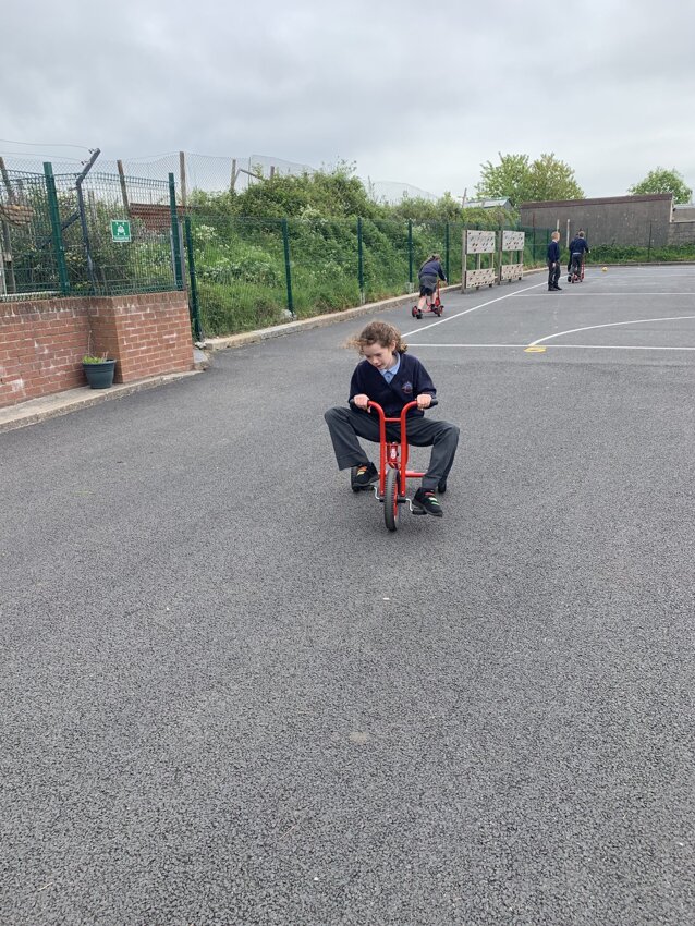 Image of Year 6 having fun after their first Sats test