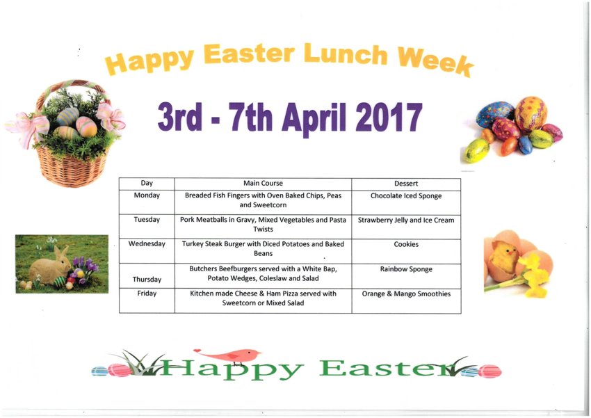 Image of Happy Easter Lunch Menu