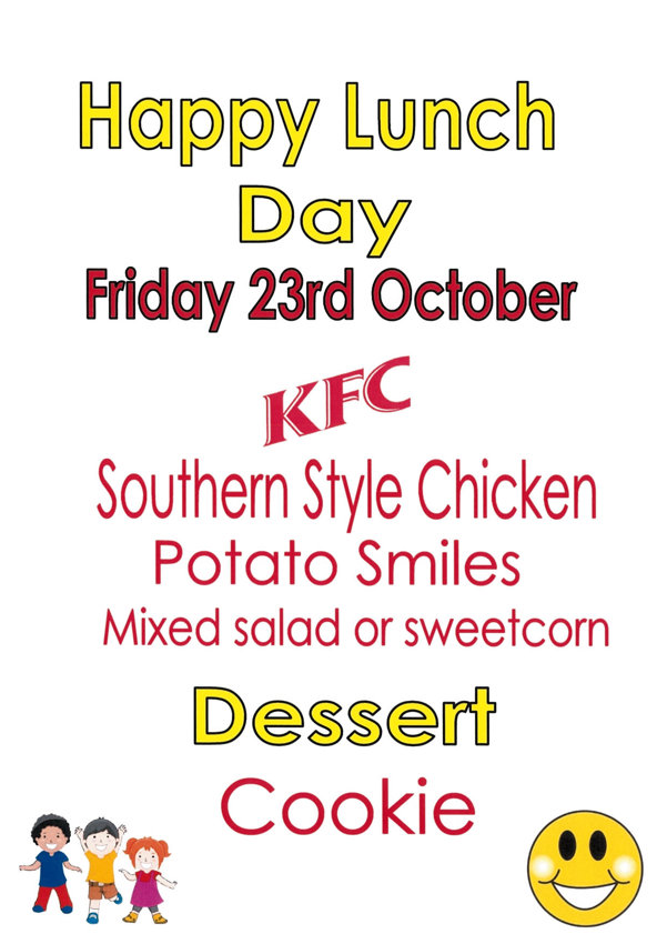 Image of Happy Lunch Day Menu